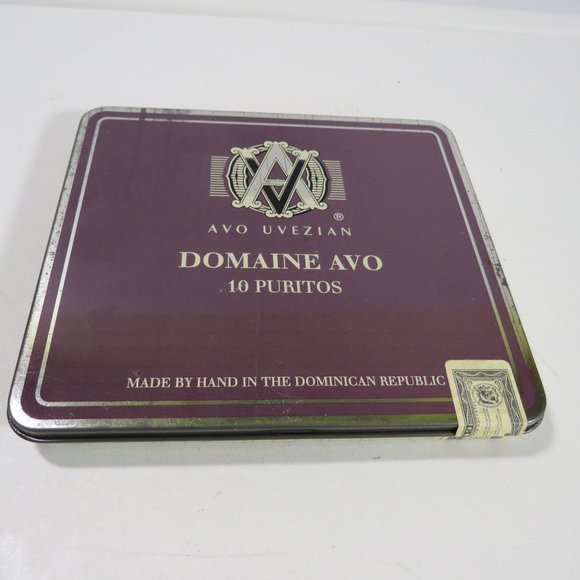 Avo Domaine Puritos Cigar Metal Tin Box EMPTY - Picture 1 of 9